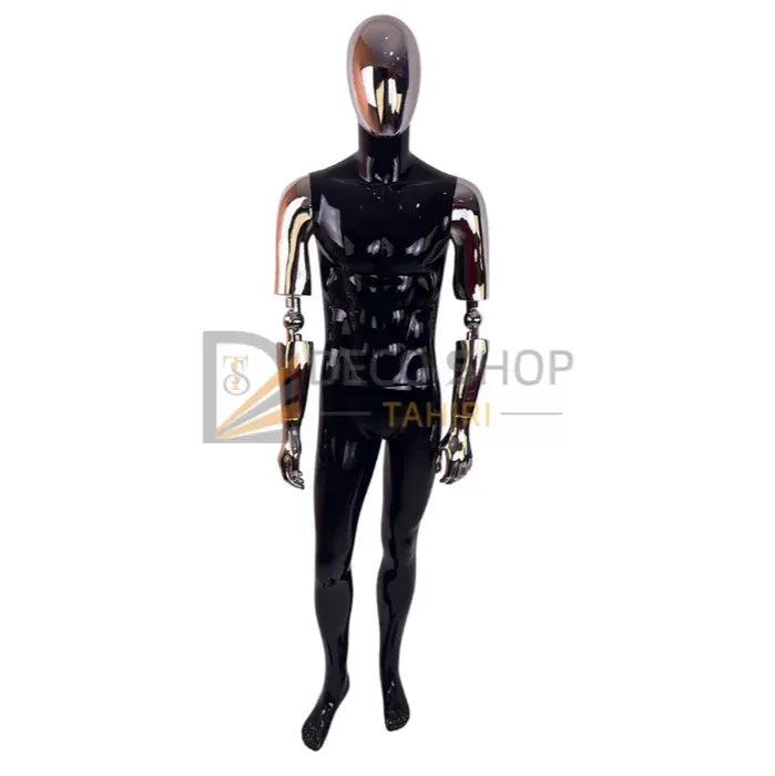 Mannequin homme polyesters , tête et main en argentée YF-351BS