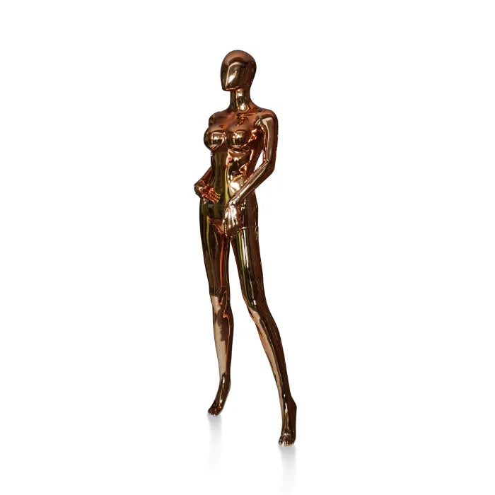 Mannequin femme rose gold en polyester porte la taille