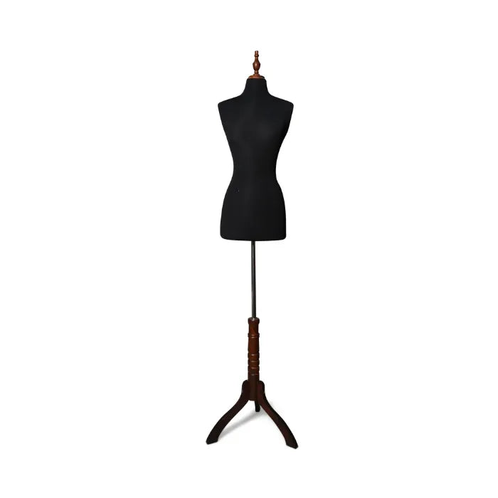 Mannequins de Couture Professionnel Porte Taille 38 avec support en Bois - Blanc