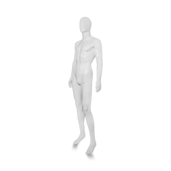 Mannequin Homme En Polyester Blanc Avec Support Métallique YF-284