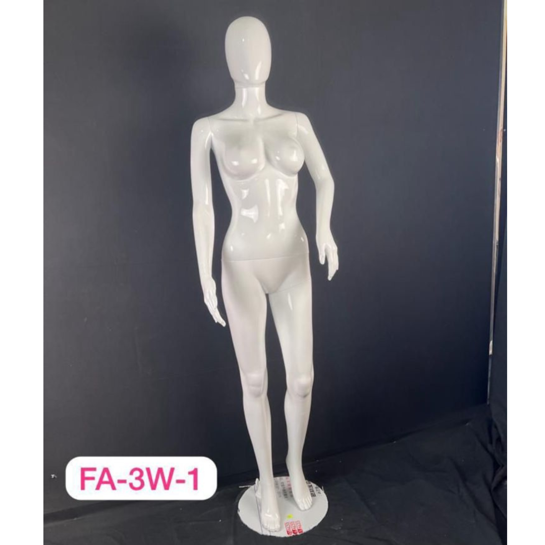 Mannequin femme en polyester blanc FA-3W-1