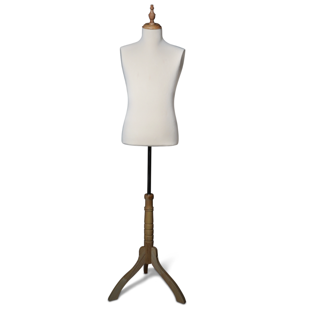 Buste mannequin homme /couture en beige