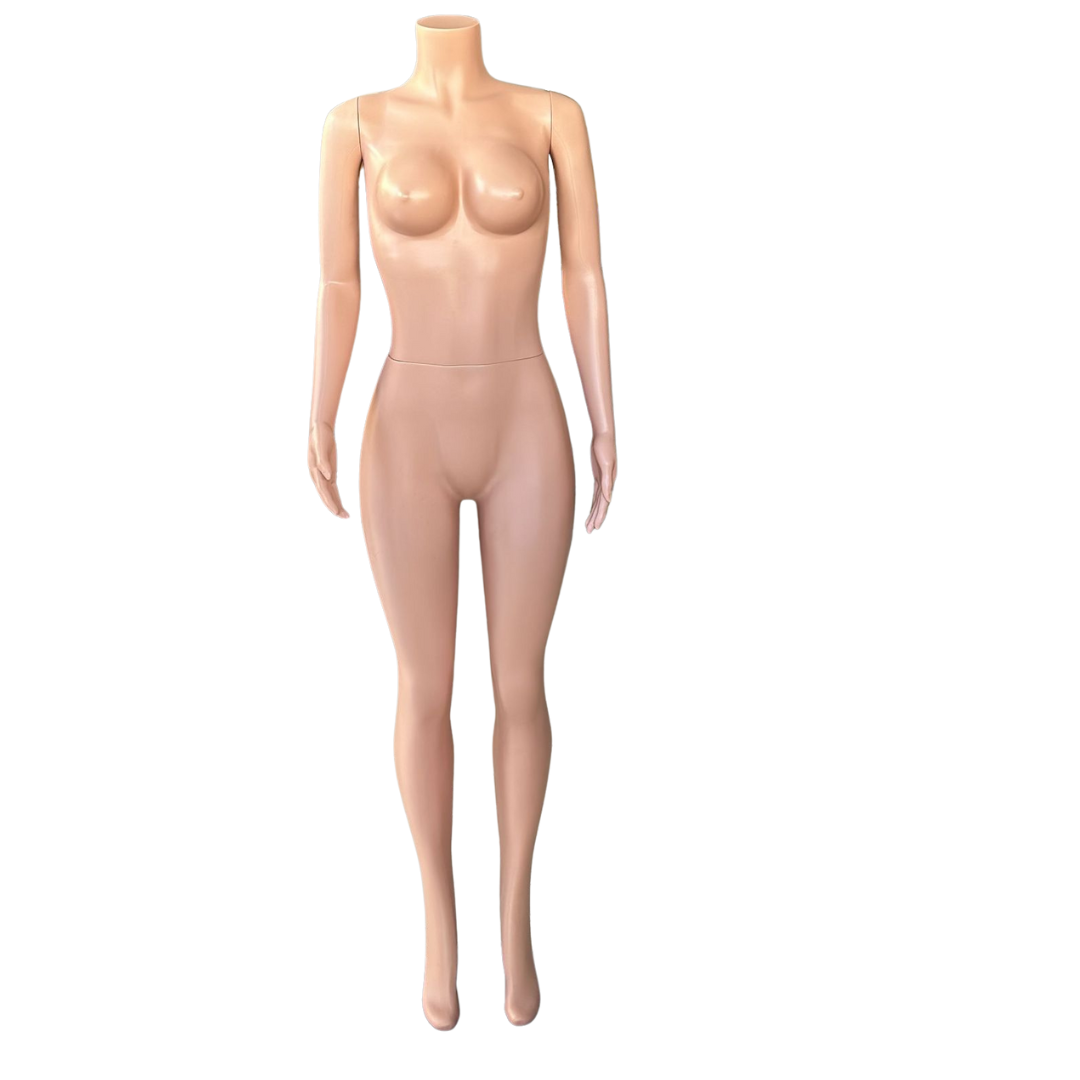 Mannequin Femme En Plastique Sans Tête Avec Support Métallique 04