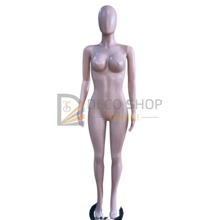 Mannequin Femme Sans Visage En Plastique Avec Support Métallique