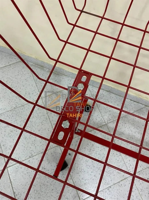 Panier boutique avec roulant rouge 90cm*60cm*20cm