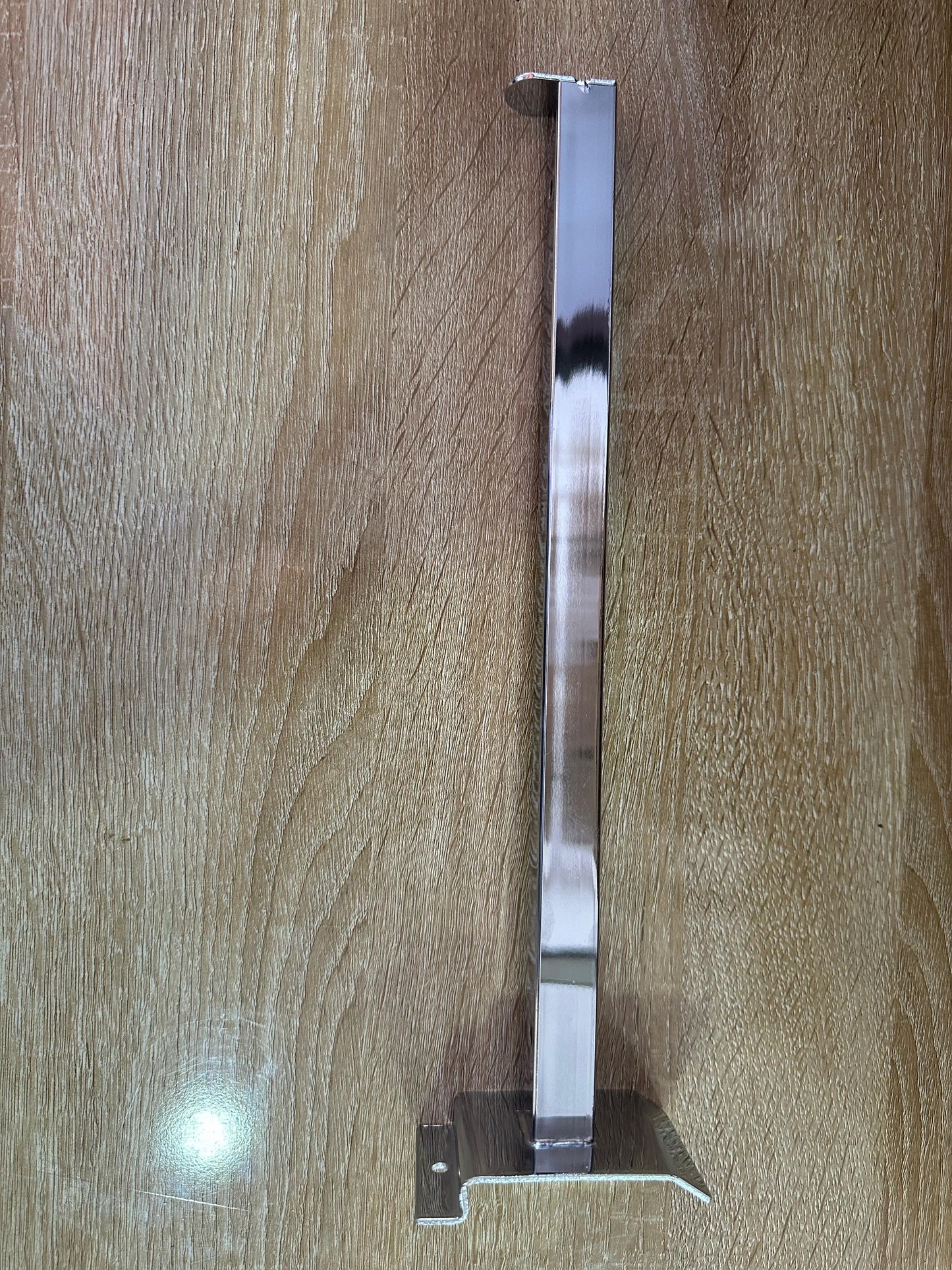Support Étagère MDF tube carre chrome