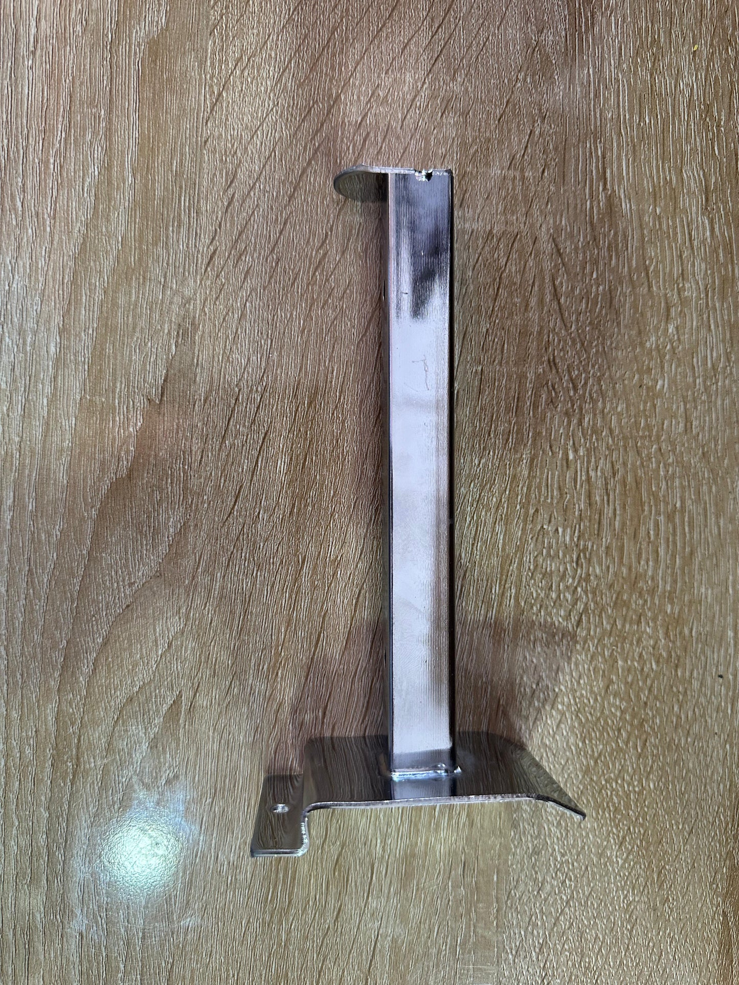 Support Étagère MDF tube carre chrome