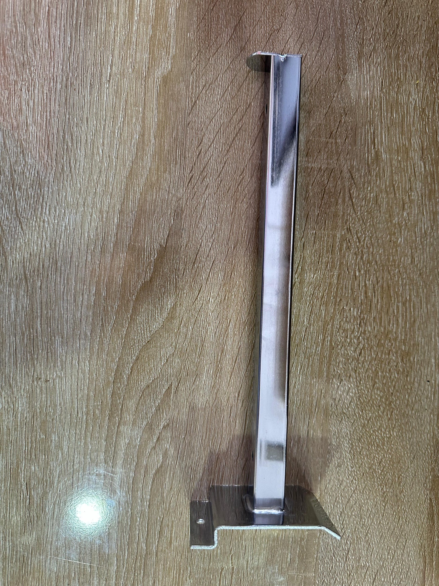 Support Étagère MDF tube carre chrome