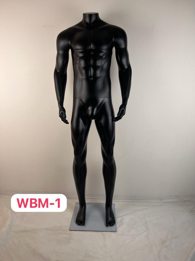 MANEQUIN HOMME SANS TETE SHINY BLACK WBM-1