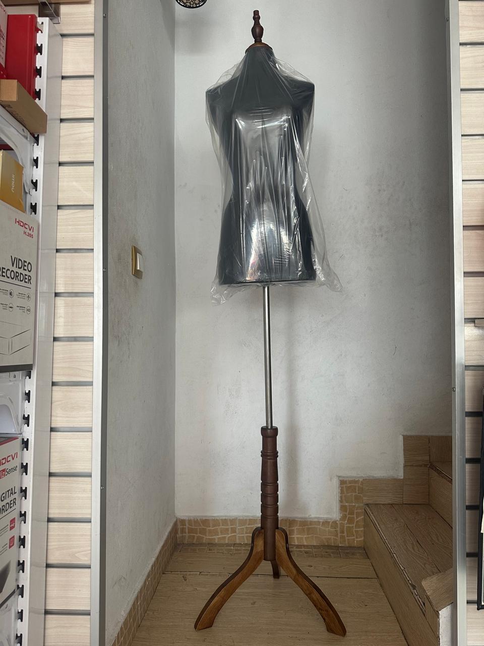 Mannequins de Couture Professionnel Porte Taille 38 avec support en Bois - Blanc