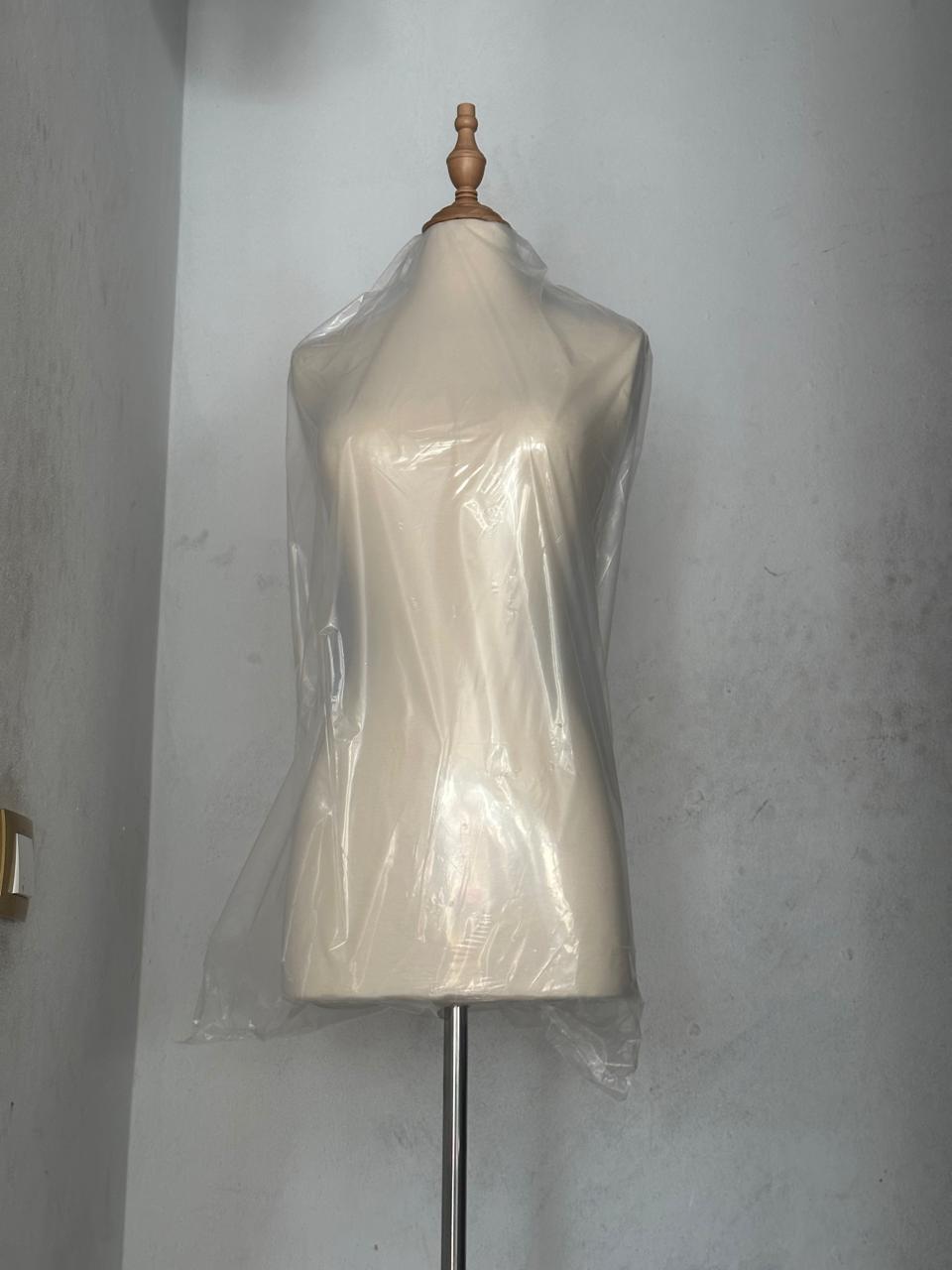 Mannequins de Couture Professionnel Porte Taille 38 avec support en Bois - Blanc