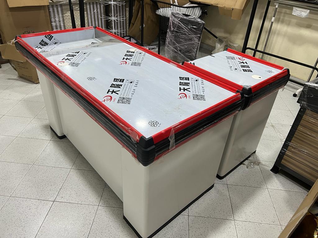 CAISSE TABLE /SUPER MARCHE WHITE /RED