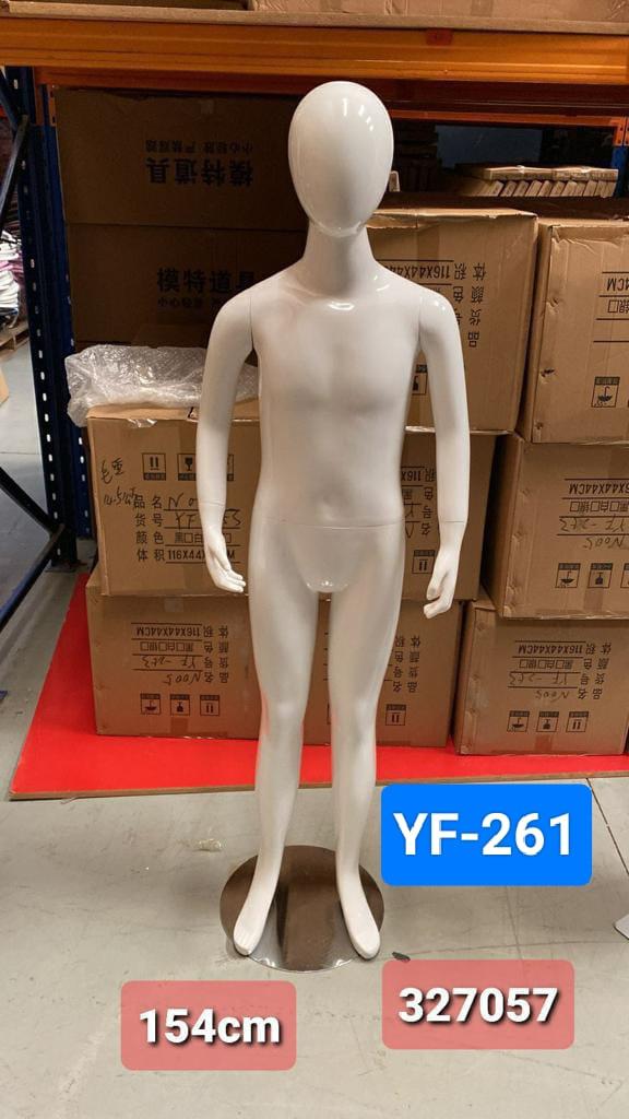 Mannequin de Vitrine Enfant Polyester Blanc 154CM /327057/YF-261
