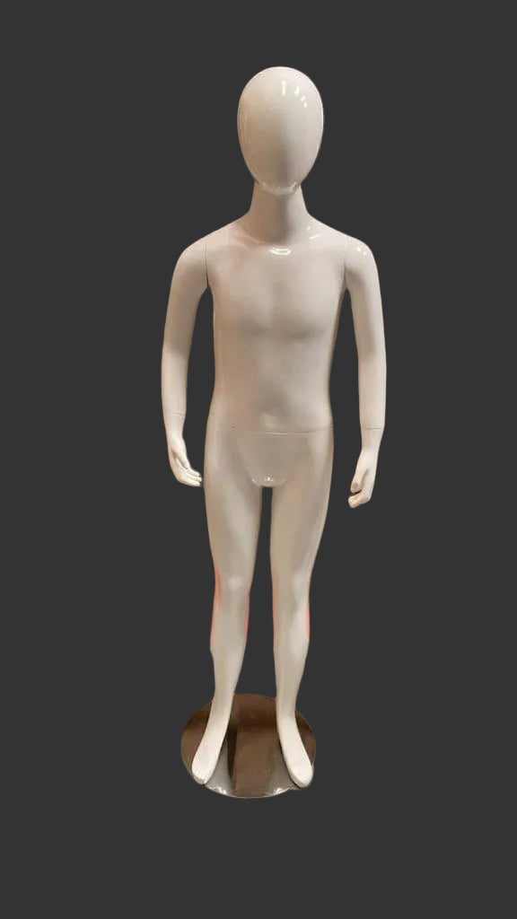 Mannequin de Vitrine Enfant Polyester Blanc 154CM /327057/YF-261