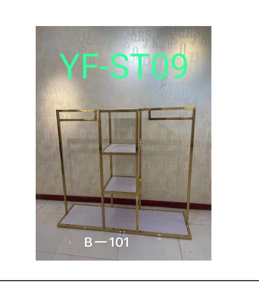 PRESENTOIR/CHARYO+ETAGER BOIS . WHITE-GOLD YF-ST09