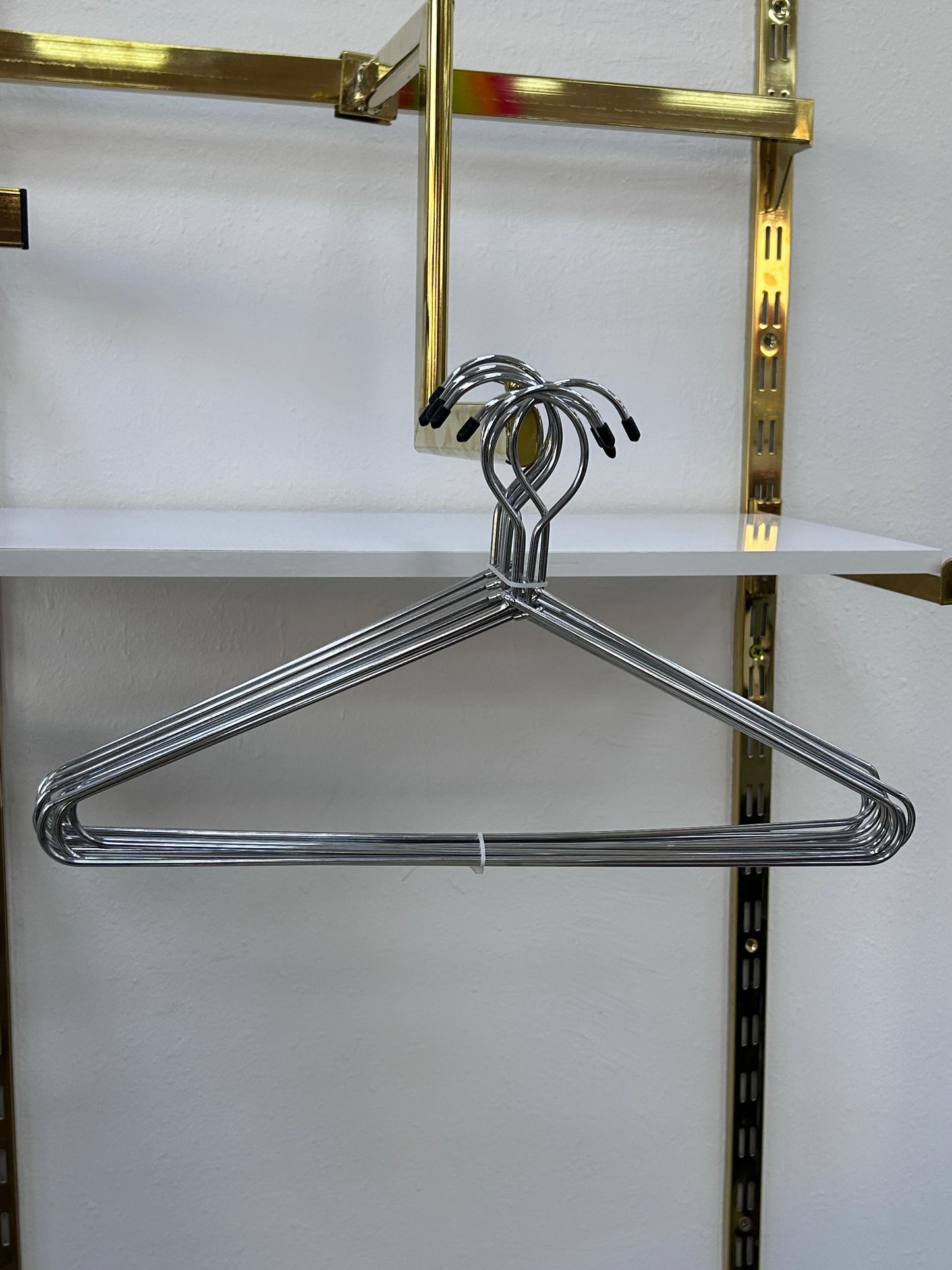 CINTRE/PERCHA FER BIG 42CM SIMPLE CHROME YF246/ PACK 10PS