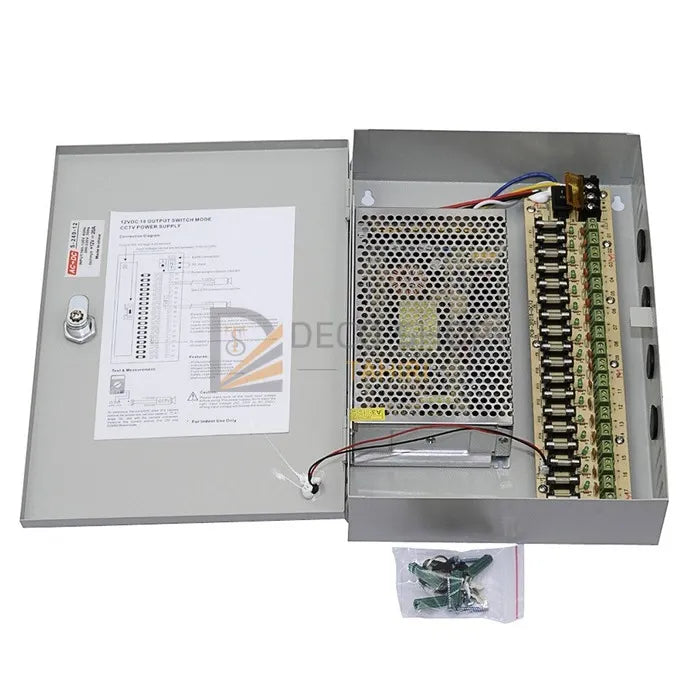 Boite d'alimentation pour caméra de vidéosurveillance IP 12V DC