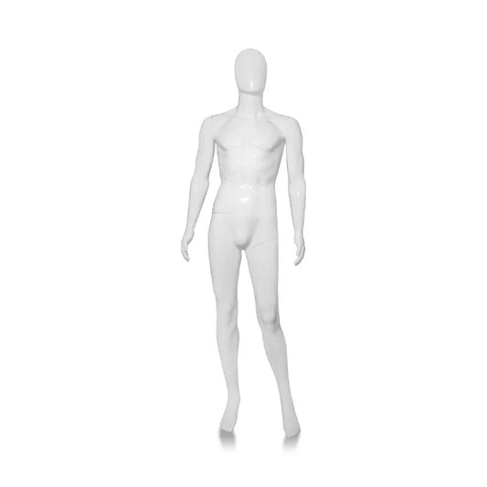 Mannequin Homme  En Polyester  Blanc Avec Support Métallique YF-284