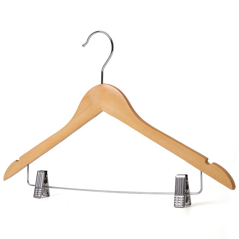 CINTRE/PERCHA WOOD TRIANGLE AVEC PINCE YF-H08