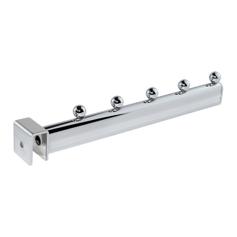 SUPPORT +TUBE CARRE 5 BOULES CHROME