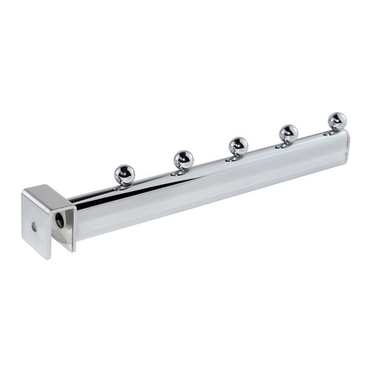 SUPPORT +TUBE CARRE 5 BOULES CHROME