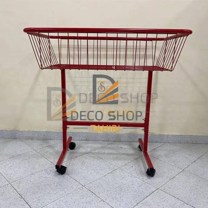 Panier boutique avec roulant rouge 90cm*60cm*20cm – Ma boutique