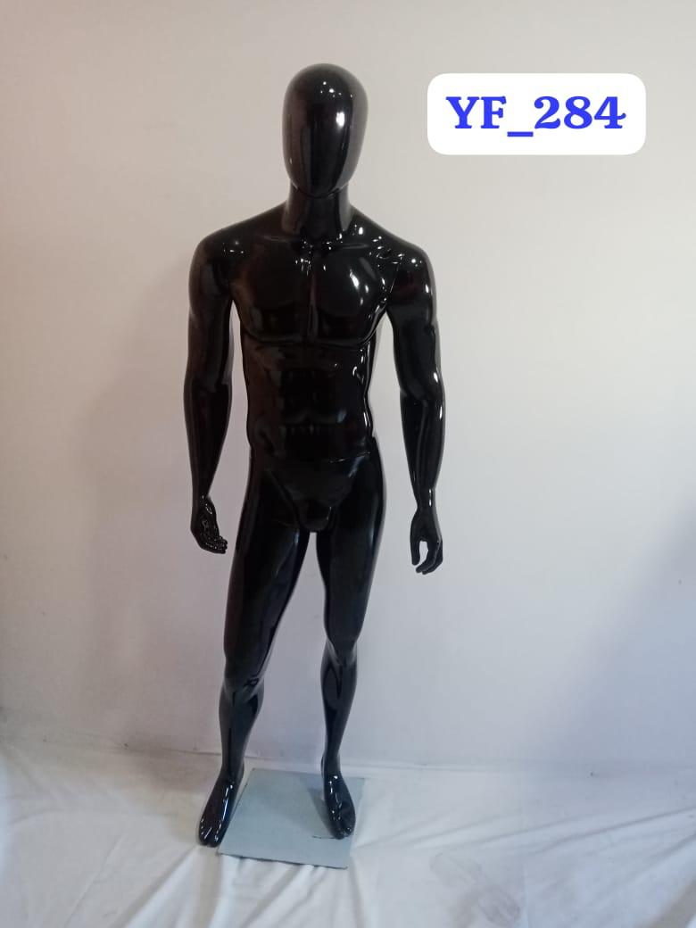 MANEQUIN HOMME FIBRE GLASS BRIGHT BLACK YF-201
