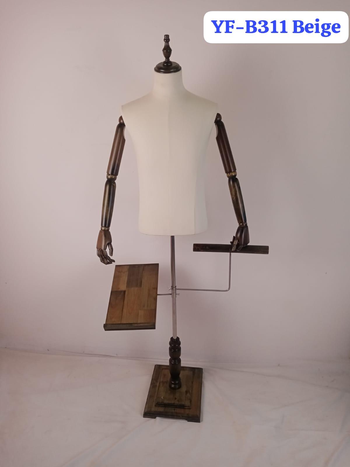 MANEQUIN TAILLEUR HOMME/ SUPPORT BOIS 44CM YF-B311