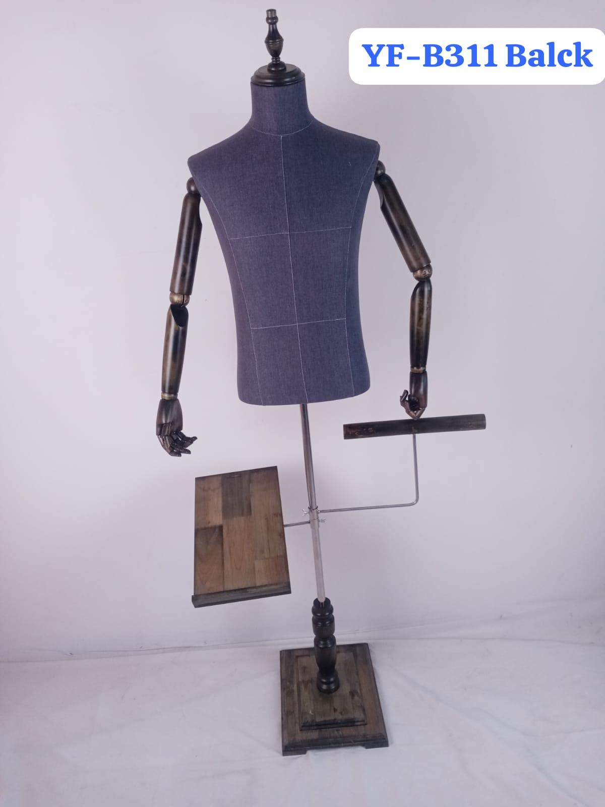 MANEQUIN TAILLEUR HOMME/ SUPPORT BOIS 44CM YF-B311