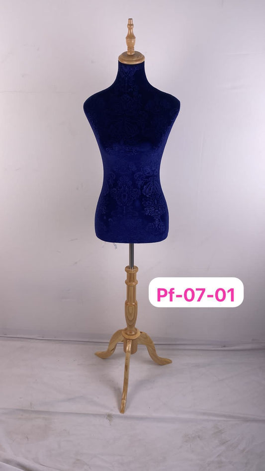 MANEQUIN TAILLEUR FEMME/SUPPORT BOIS CLAIR PF-07-1