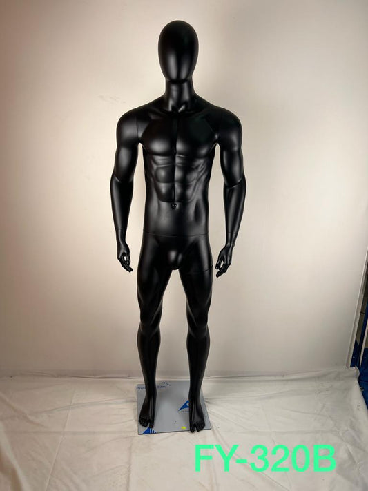 MANEQUIN HOMME BIG TAILLE MATTE BLACK YF-320B