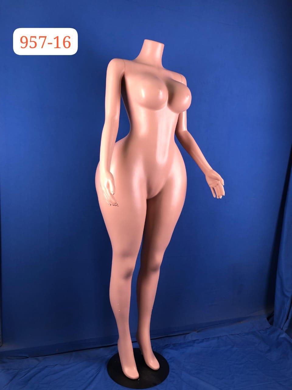MANEQUIN FEMME  PLASTIQUE SUPPORT METALIQUE SANS TETE  957-16