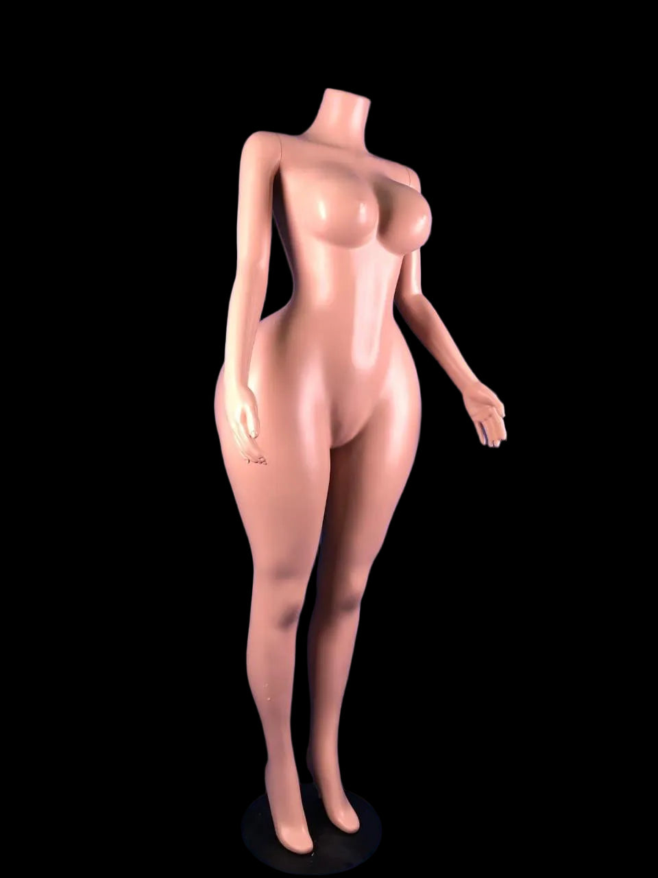 MANEQUIN FEMME  PLASTIQUE SUPPORT METALIQUE SANS TETE  957-16