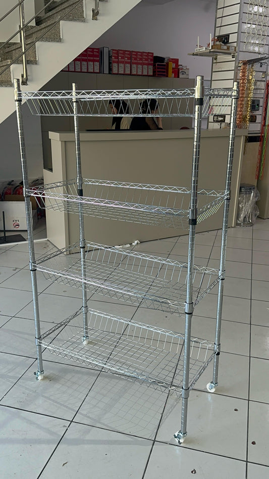 Présentoir Paniers Métallique, Étagère pour Casier