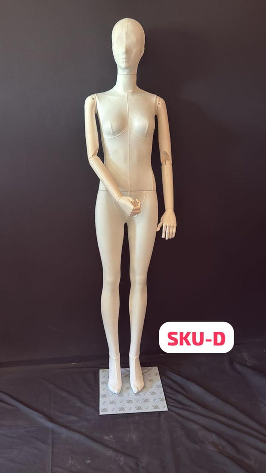 MANEQUIN FEMME AVEC TISSU BEIGE SKU-D