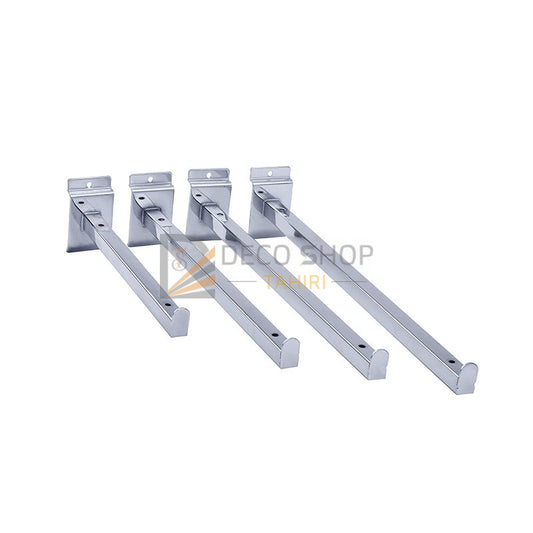 Support Étagère MDF tube carre chrome