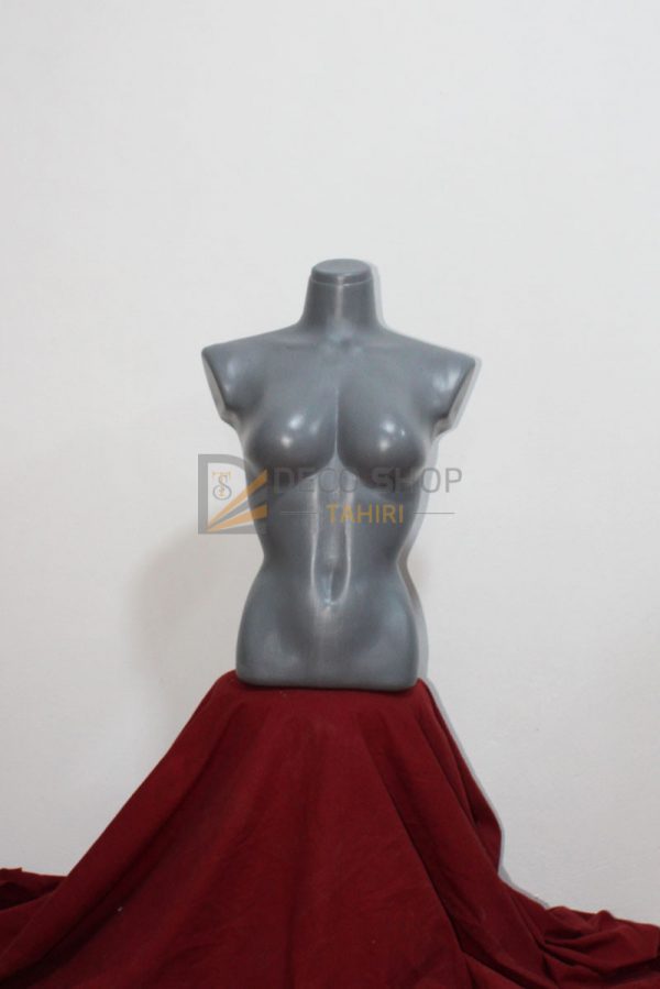 Mannequin Femme Partie Superieur En Plastique Gris