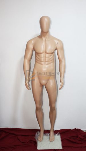 Mannequin Homme Polyester Sportif Sans Visage, Avec Support Métallique