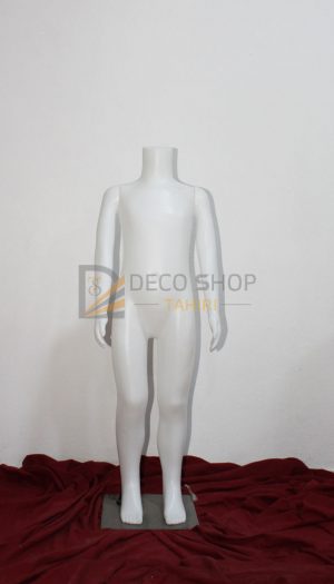 Mannequin de Vitrine Enfant Sans Tete 100 Cm Avec Support Métallique, Porte Taille 3-4 Ans