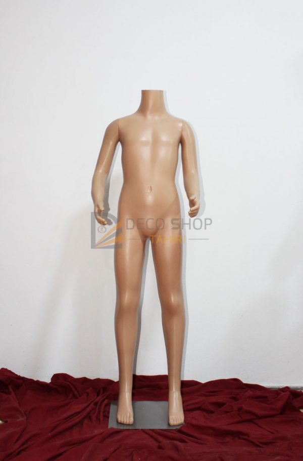 Mannequin de Vitrine Enfant Sans Tete 130 Cm Avec Support Métallique, Porte Taille 9-12 Ans