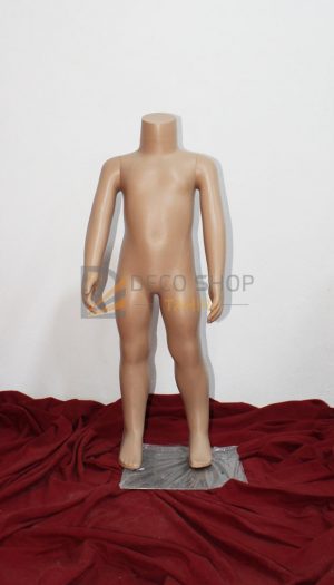 Mannequin de Vitrine Enfant Sans Tete 70 Cm Avec Support Métallique, Porte Taille 2-3 Ans