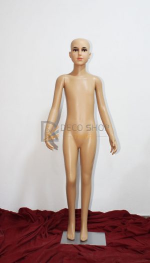 Mannequin de Vitrine Enfant Universelle 130 cm Avec Support Métallique, Porte Taille 8-11 Ans